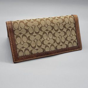 COACH Vintage Logo Checkbook Cover